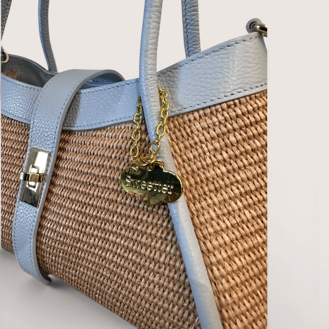 Bolso mano midi Góndola Azul