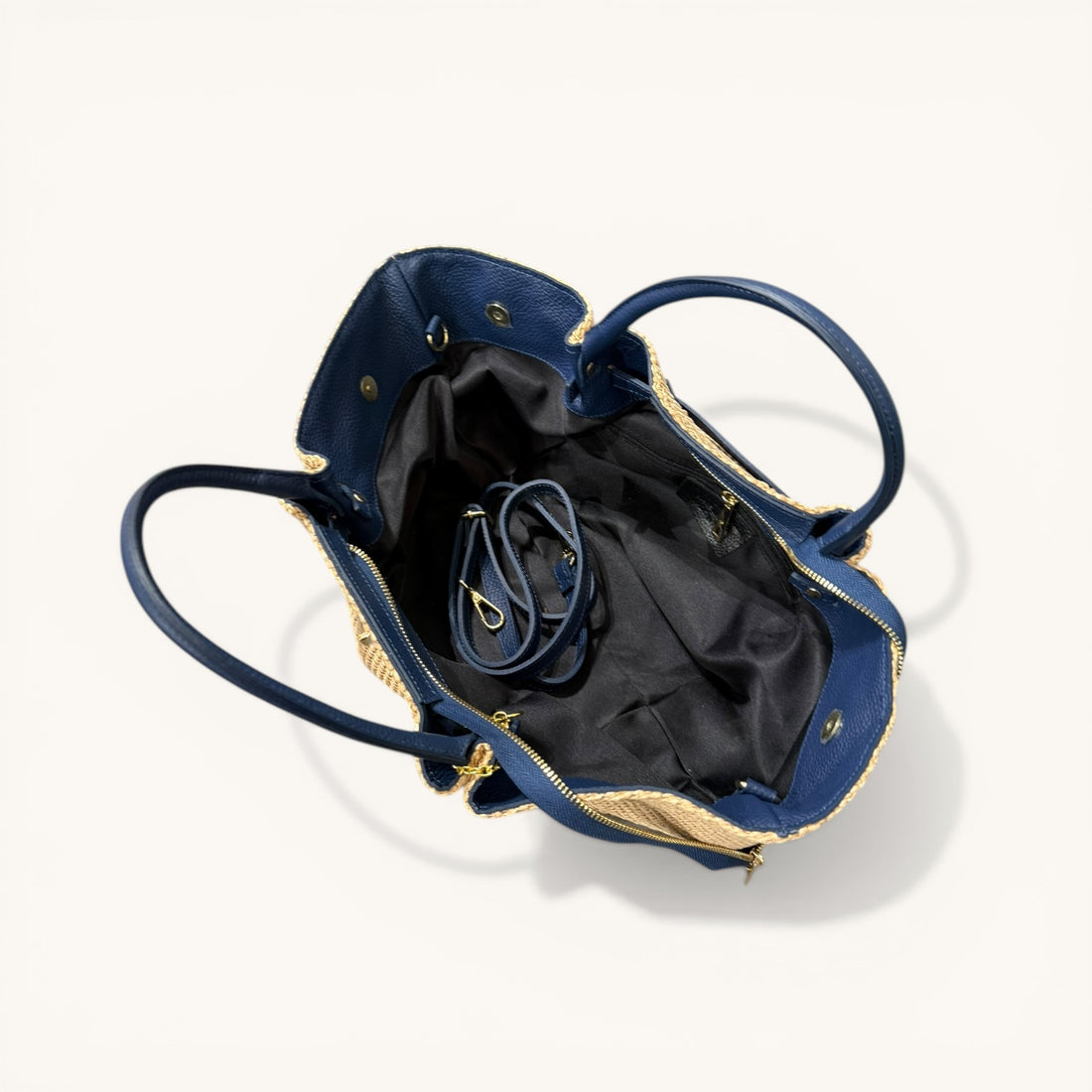 Bolso Cassandra Rafia azul marino