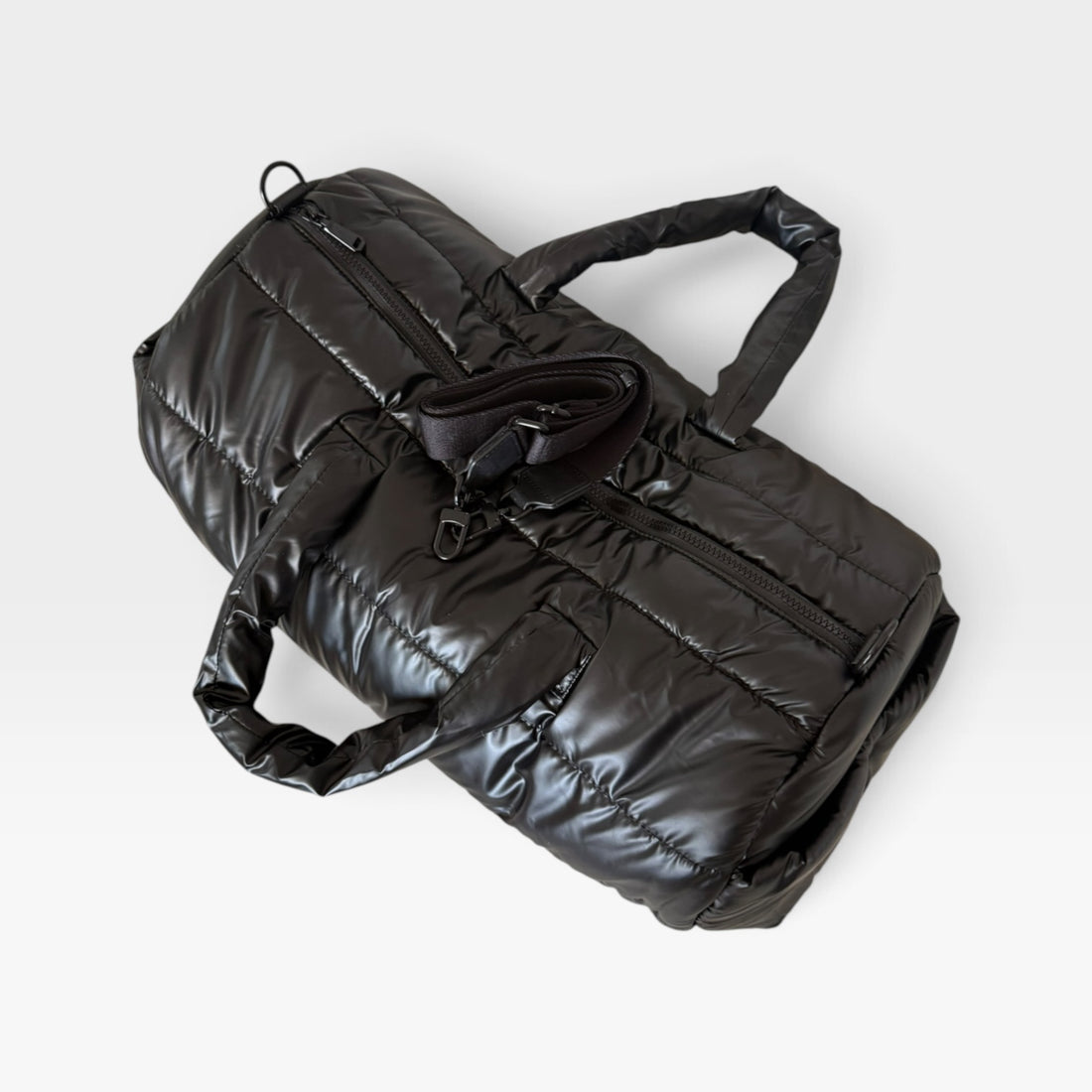 Bolsa para Gymn metalizada negra