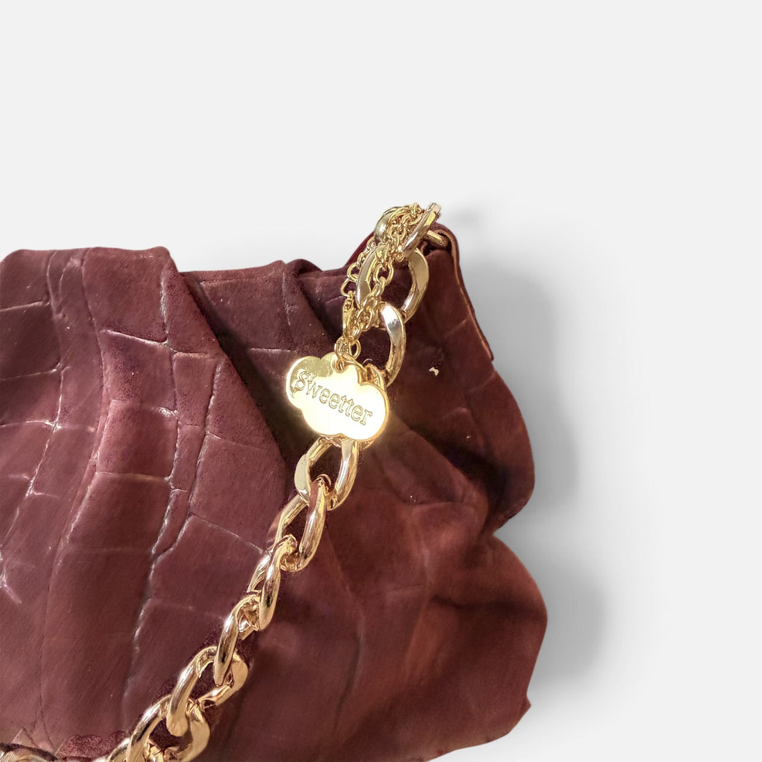 Elegance Pouch  burdeos  ante print