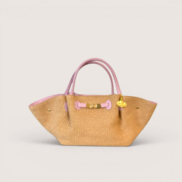 Bolso Cassandra Rafia rosa