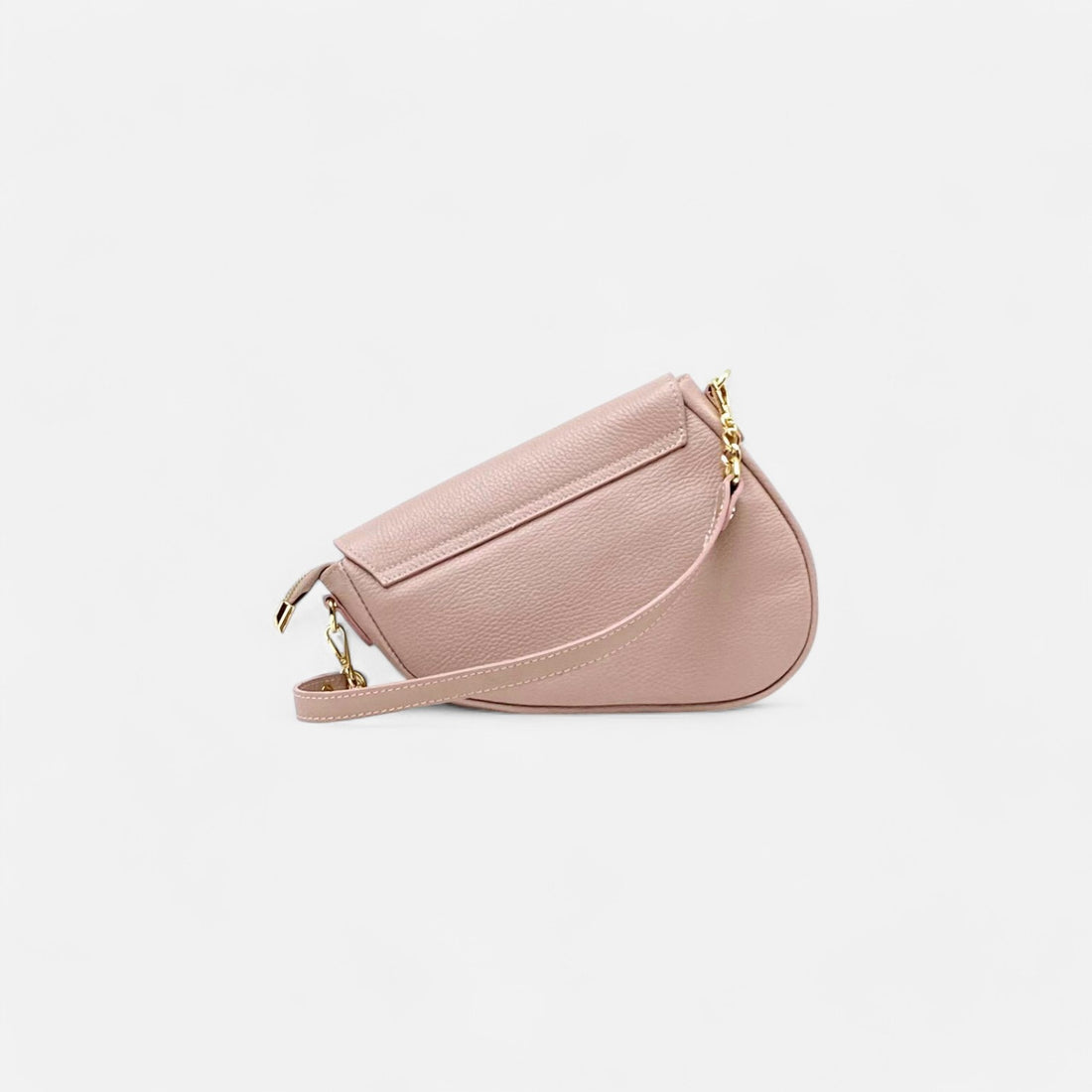 Bolso silla montar  piel rosa