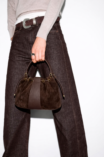 Bandolera media luna choco