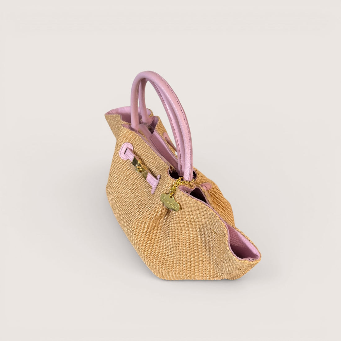 Bolso Cassandra Rafia rosa