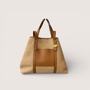 Bolso shopper rafia  2026 camel