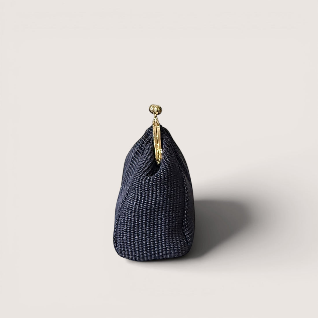 Bolso mano Rafia azul marino