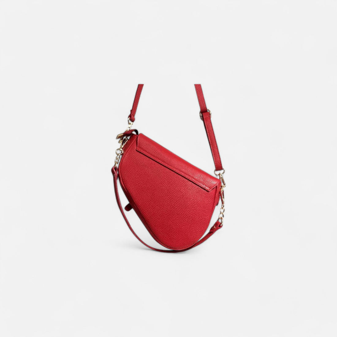 Bolso silla montar  piel rojo