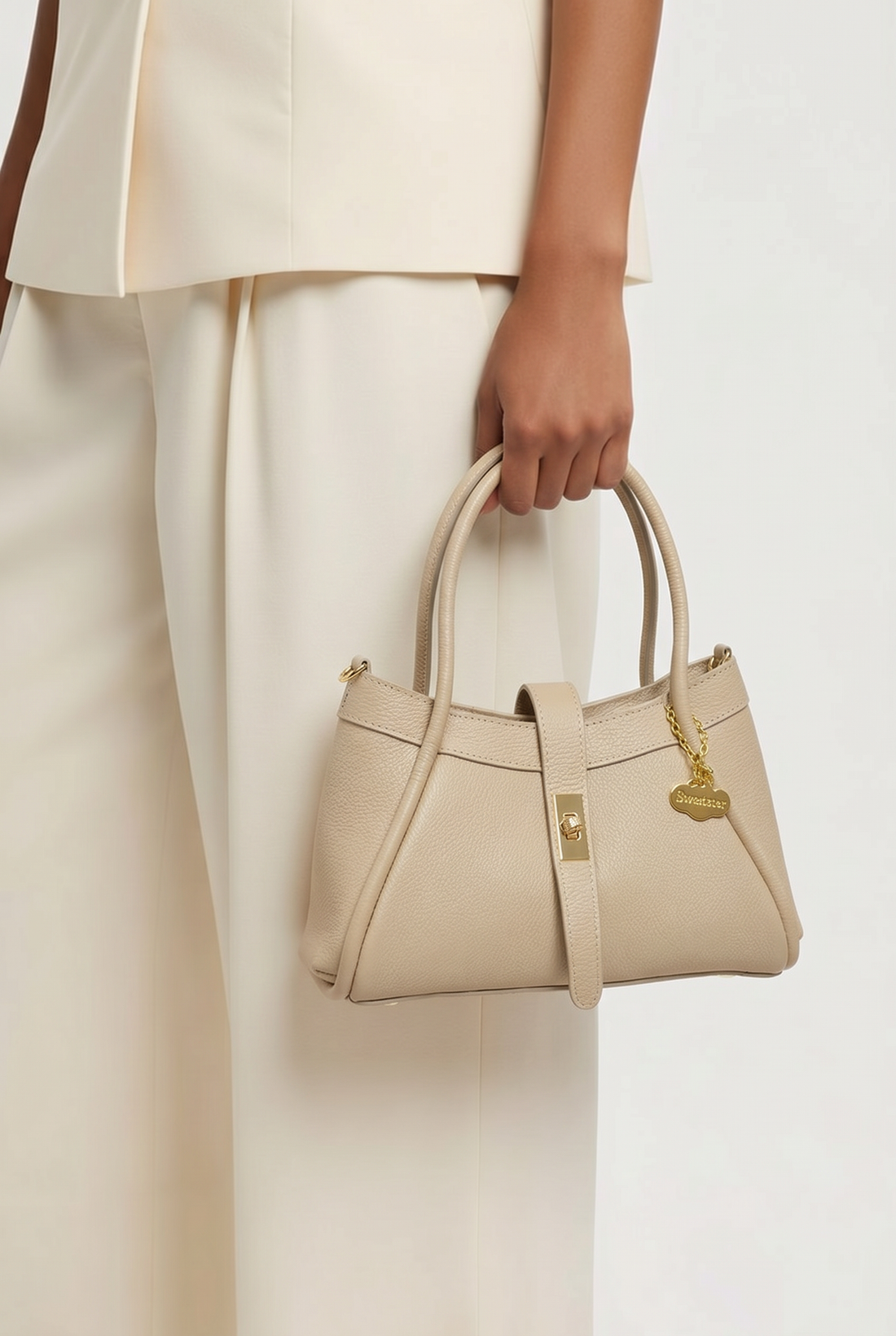 Bolso Góndola piel beige