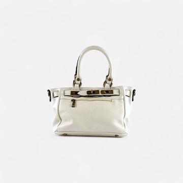 Handbag cremallera beigge mini