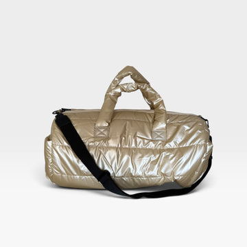 Bolsa para Gymn metalizada dorado