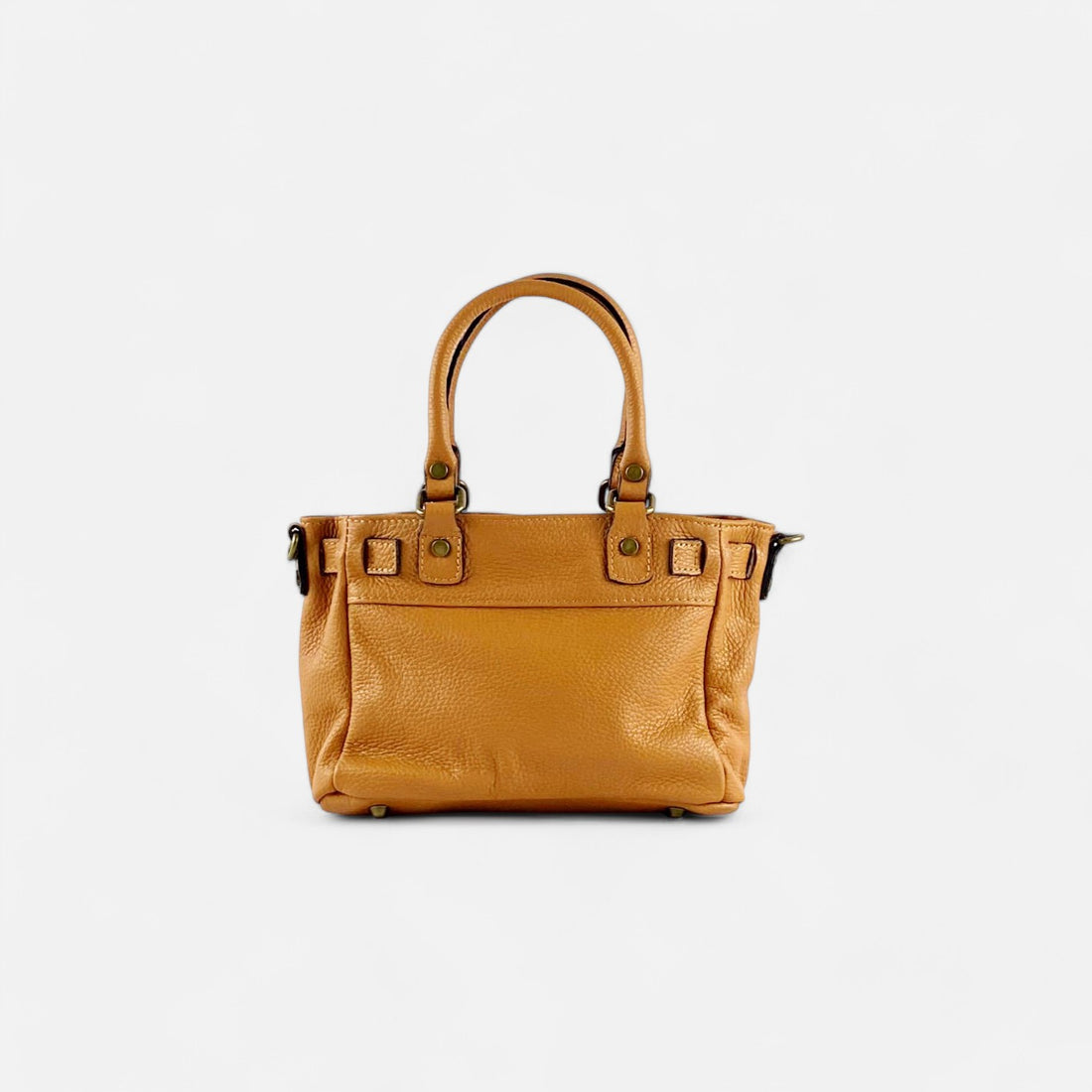 Handbag cremallera camel mini