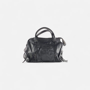 Bolso piel lavad. city town negro