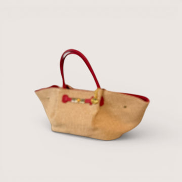Bolso Cassandra Rafia rojo
