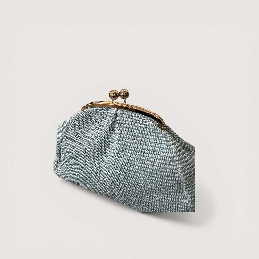 Bolso mano Rafia azul pastel
