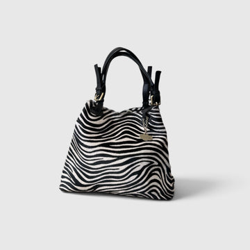 Bolso shopper piel cebra