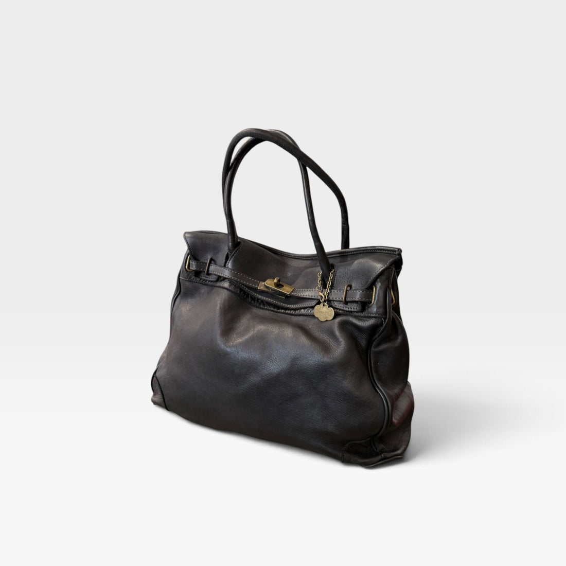 handbag   piel lavada negro