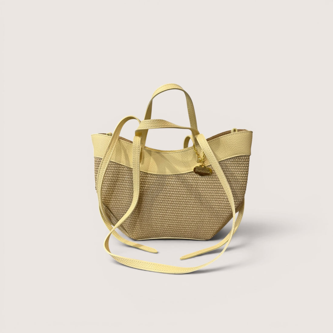 Luna mini rafia mantequilla