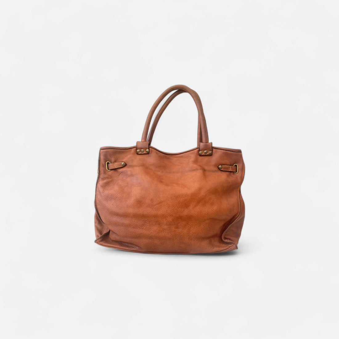 handbag piel lavada tachas