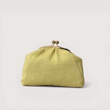 Bolso mano Rafia mantequilla