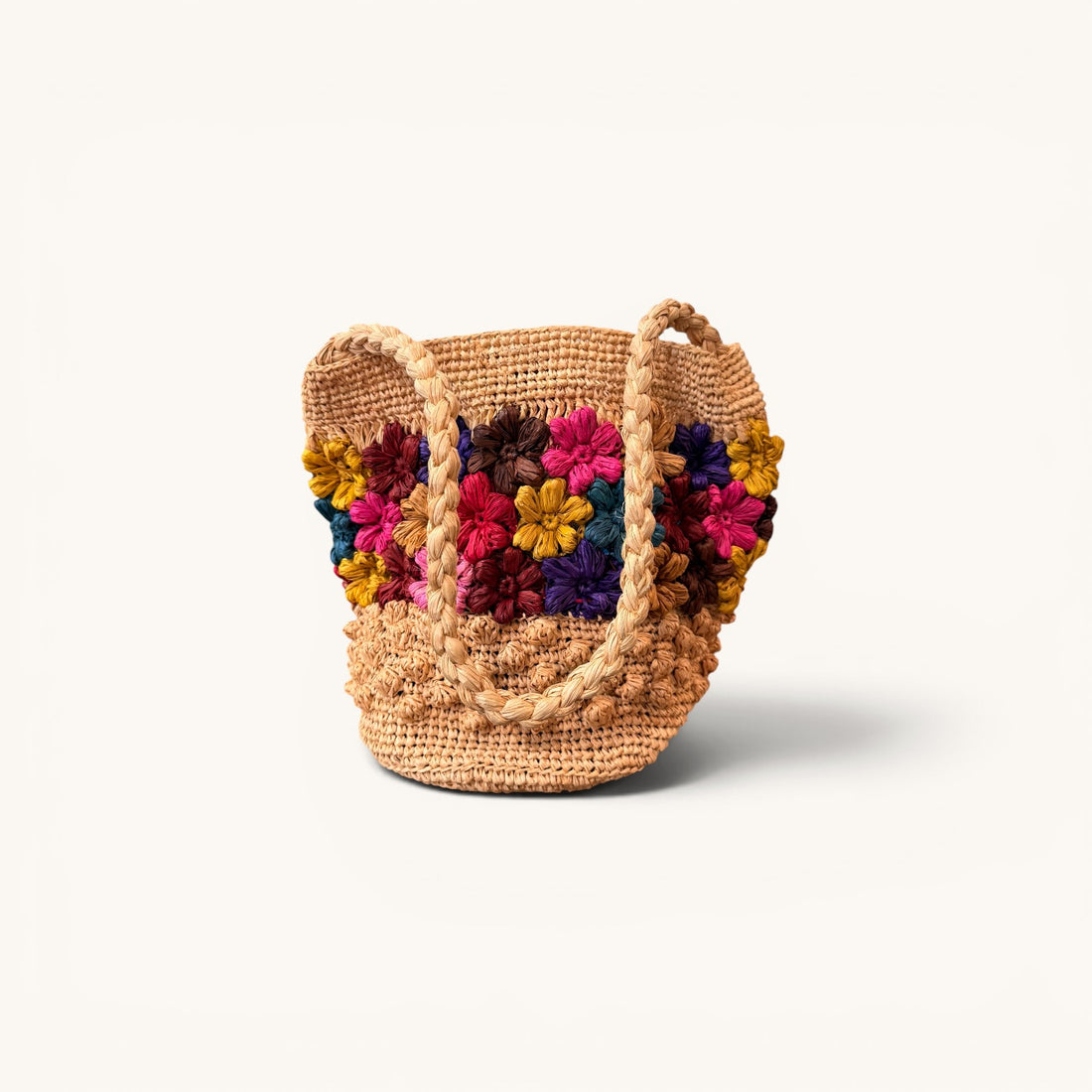 Bombonera rafia multicolor