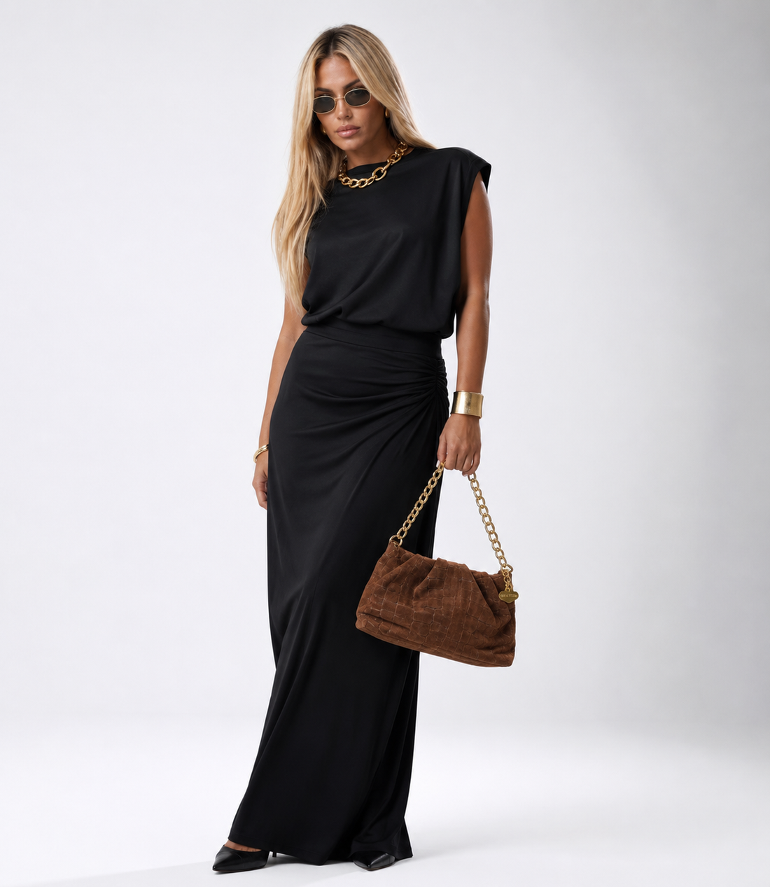 Elegance Pouch  camel  ante print