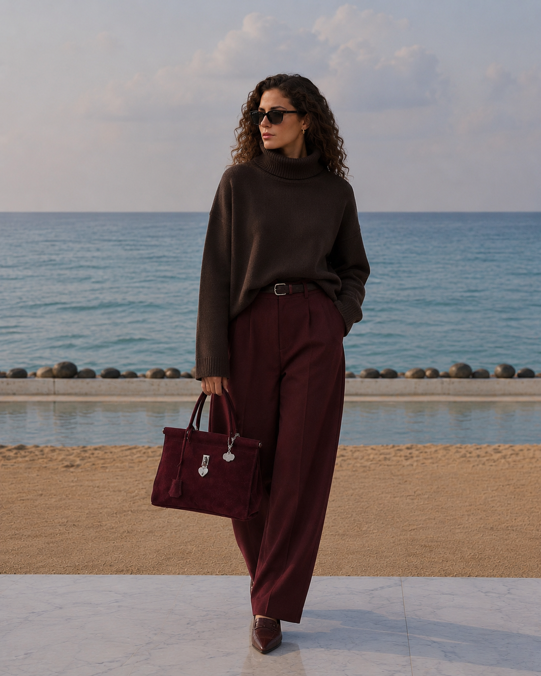 Bolso Selene burdeos