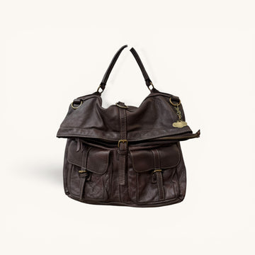 Mochila choco premiun piel lavada
