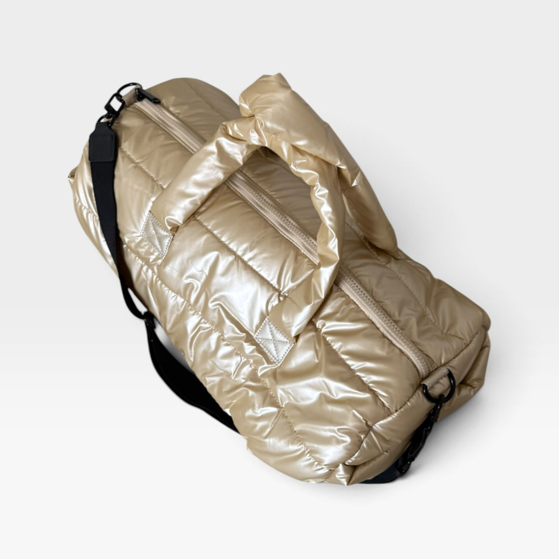 Bolsa para Gymn metalizada dorado