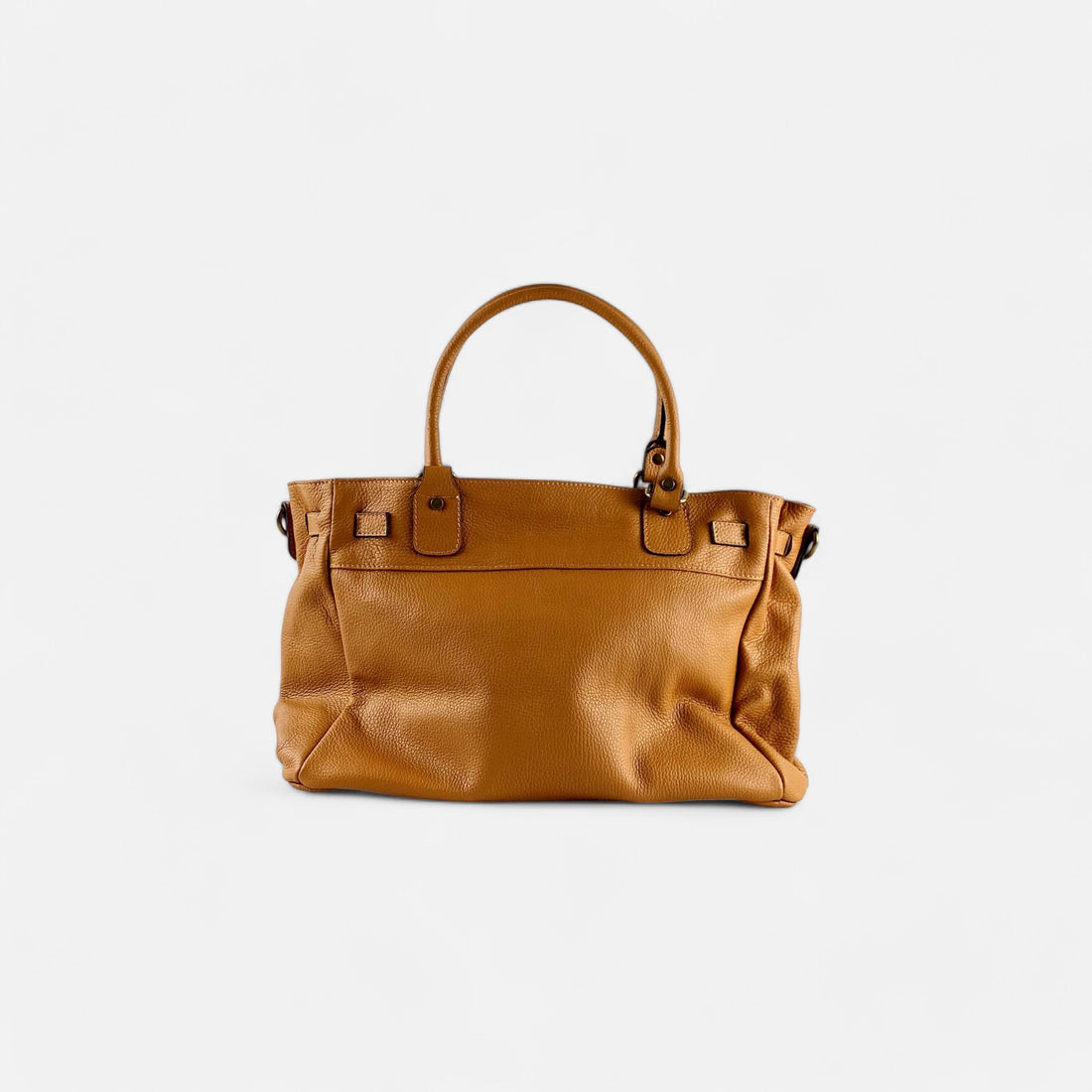 Handbag cremallera camel