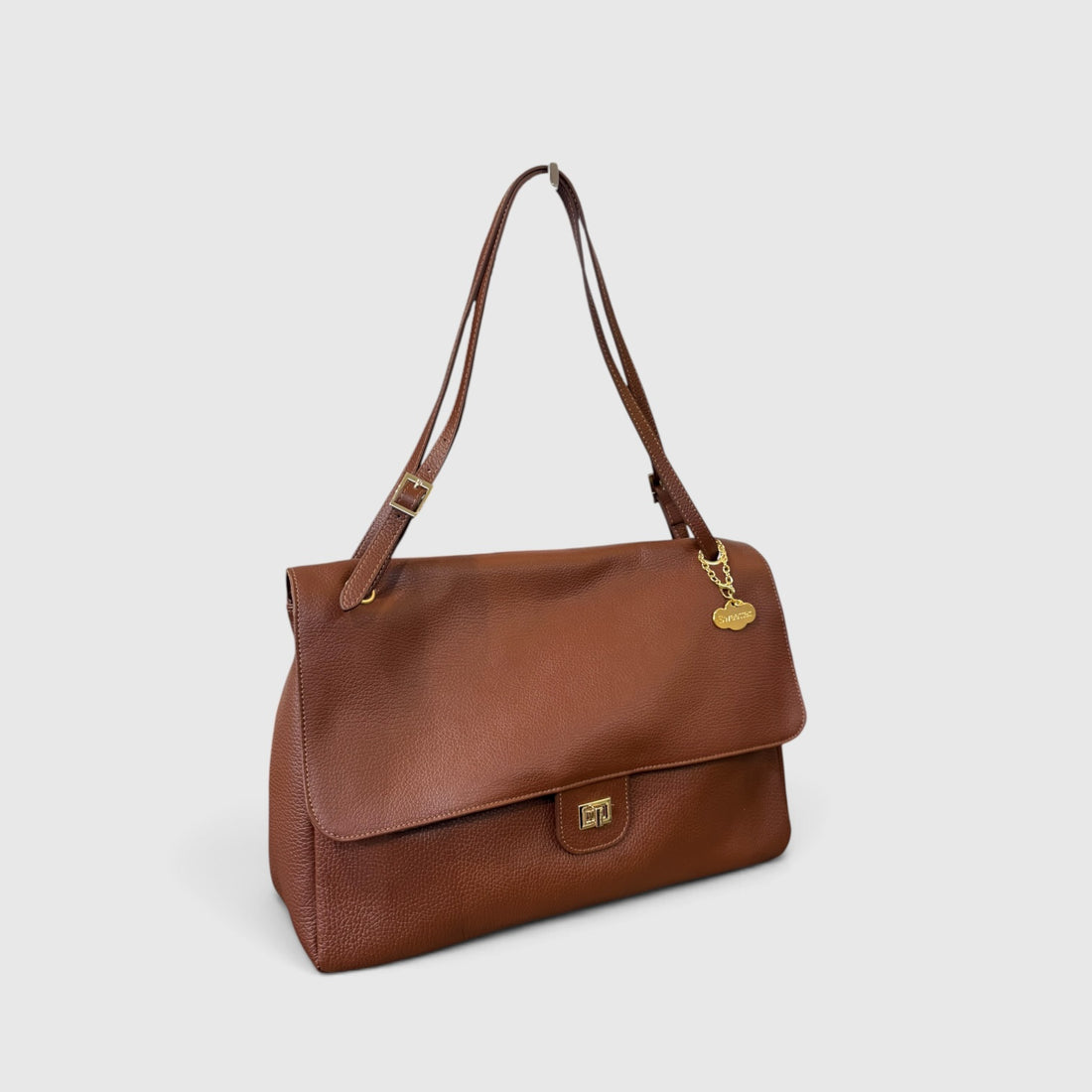 Flat bag coñac