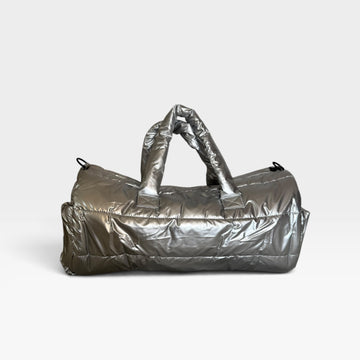 Bolsa para Gymn metalizada plata