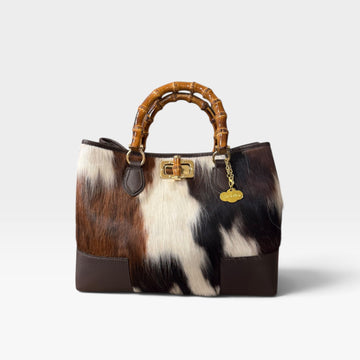 Bolso mano print bambú