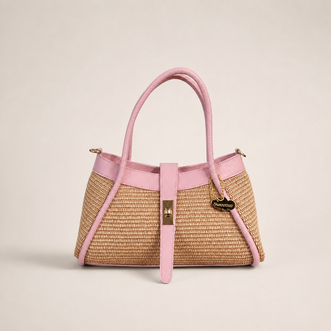 Bolso mano midi Góndola Rosa