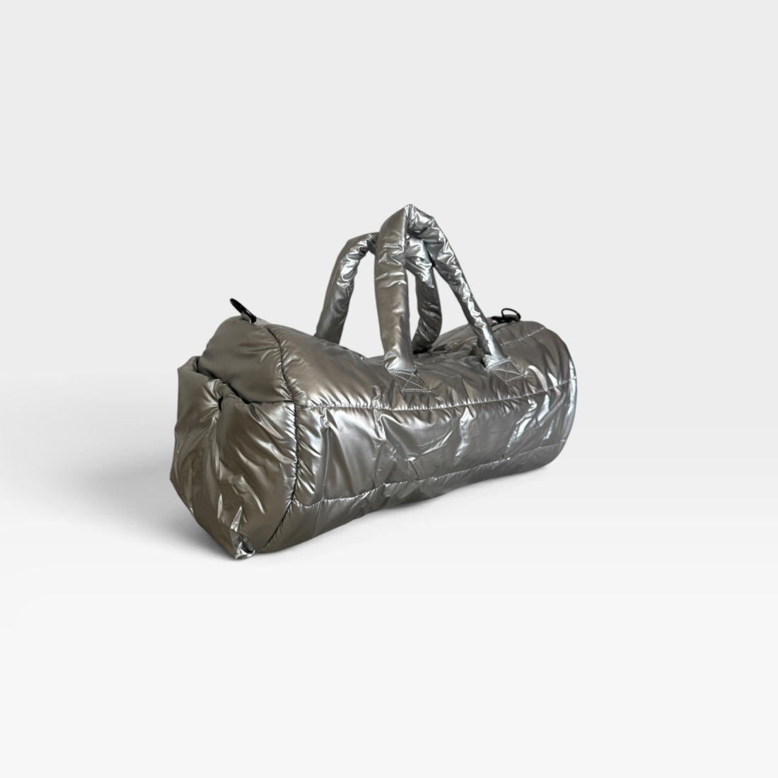Bolsa para Gymn metalizada plata