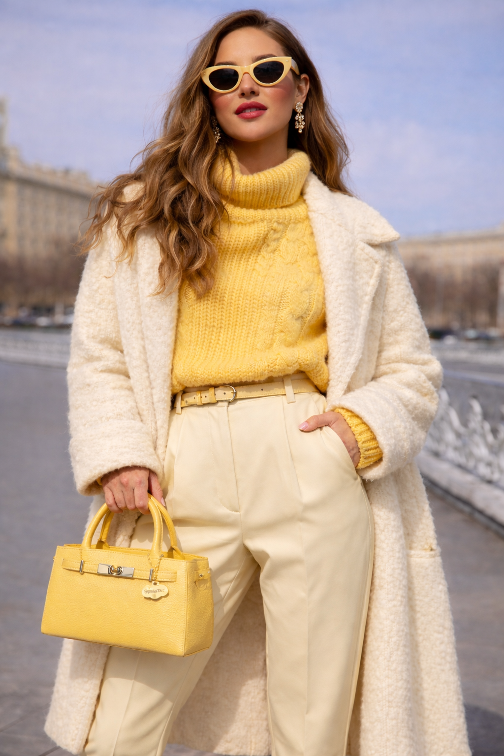 Bolso Diábolo mini mantequilla