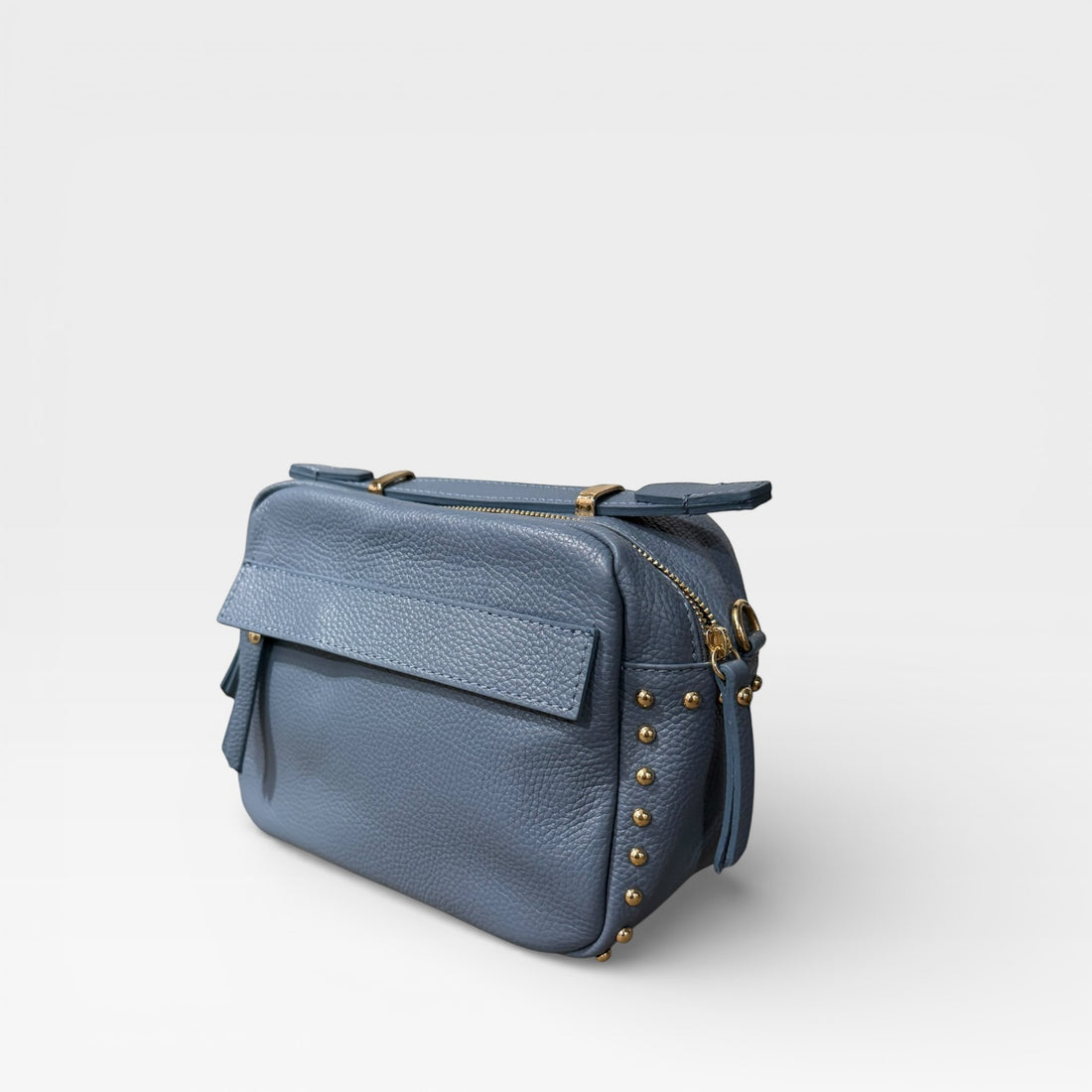 Bandolera de mano azul mar