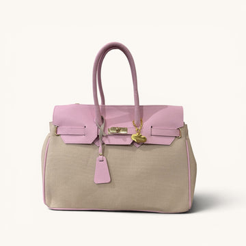 Handbag canvas rosa