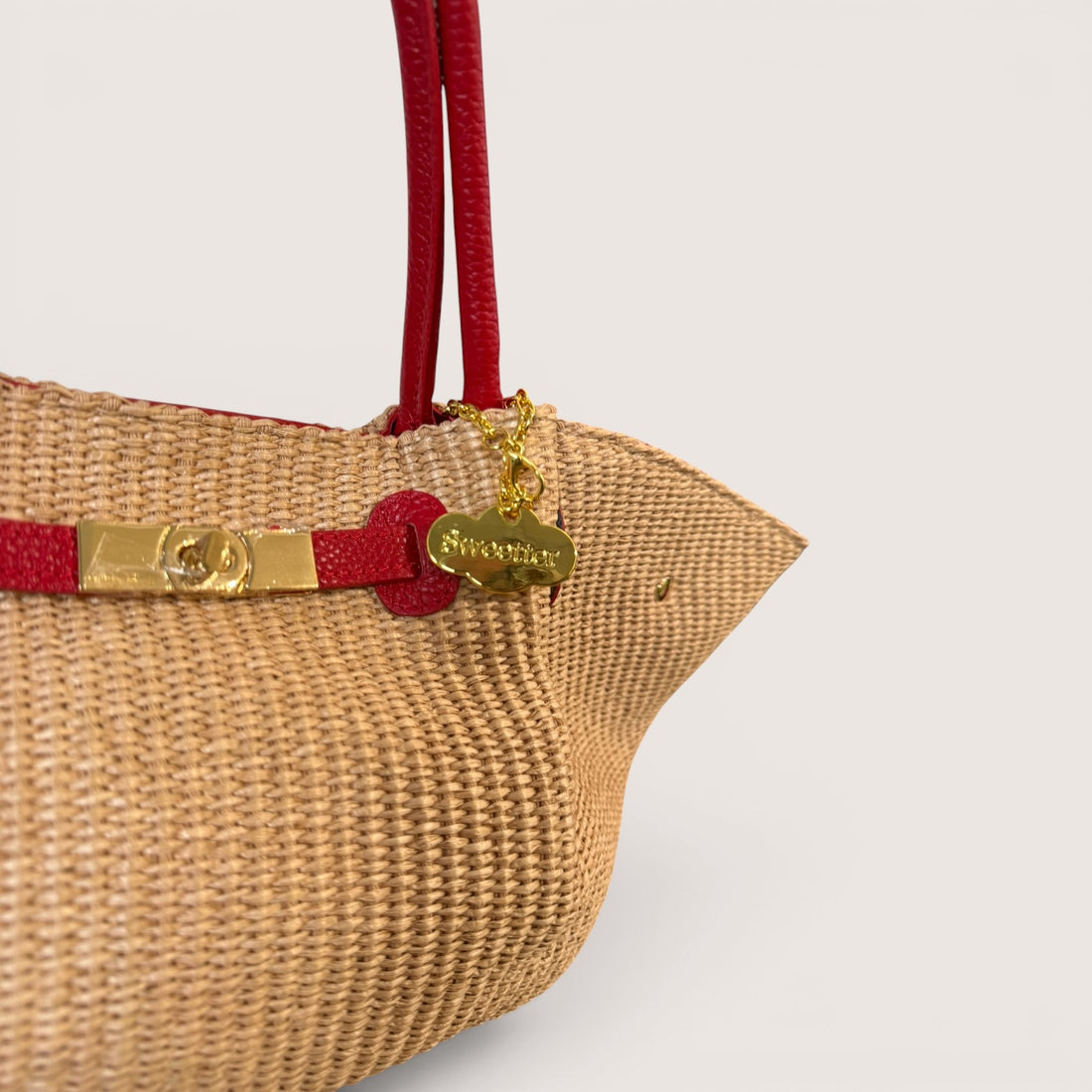 Bolso Cassandra Rafia rojo