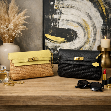 Cartera/bandolera rafia