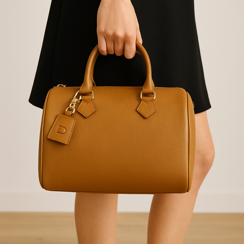 Bowling piel vacuno camel