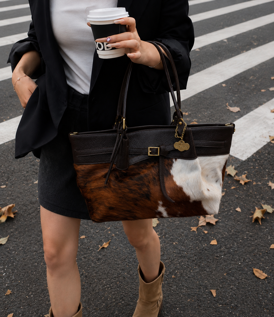 bolso shopper potro piel