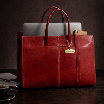 Tote Uffizi burdeos rojizo