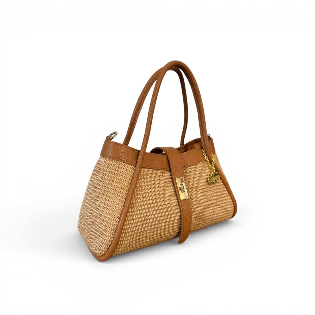 Bolso mano midi Góndola Camel