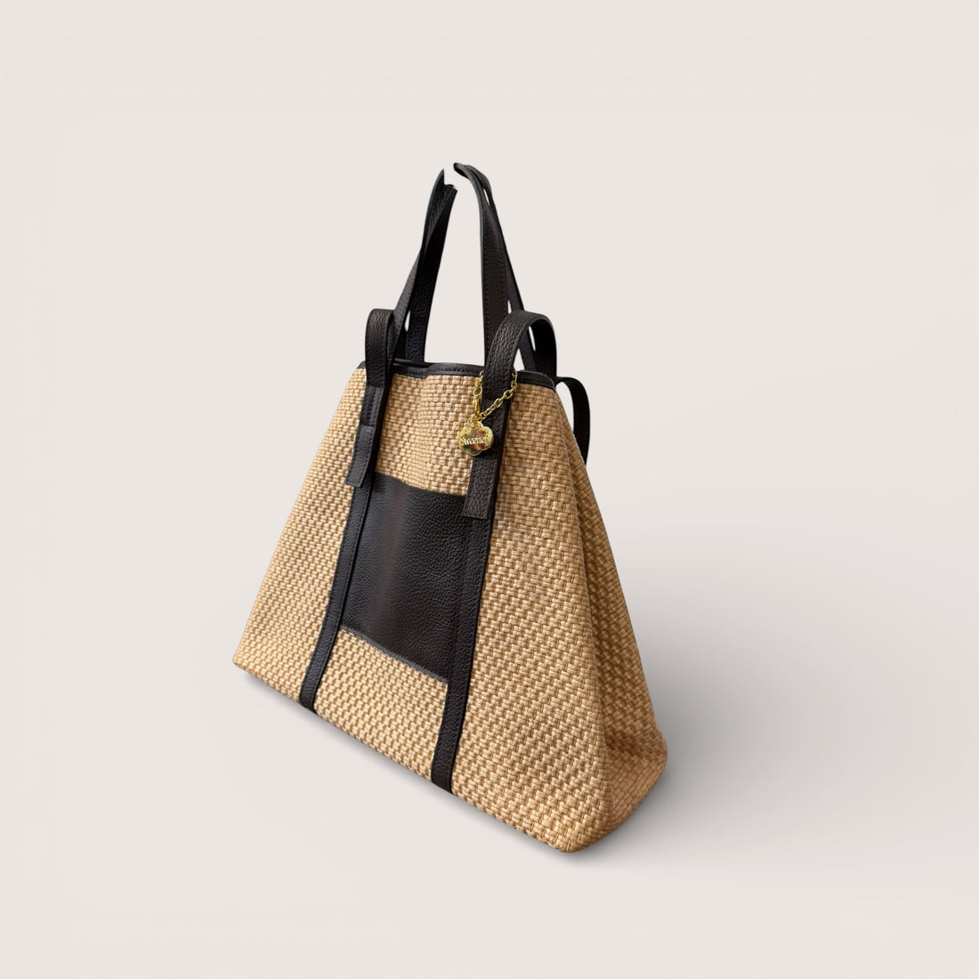 Bolso shopper rafia  2026 chocolate