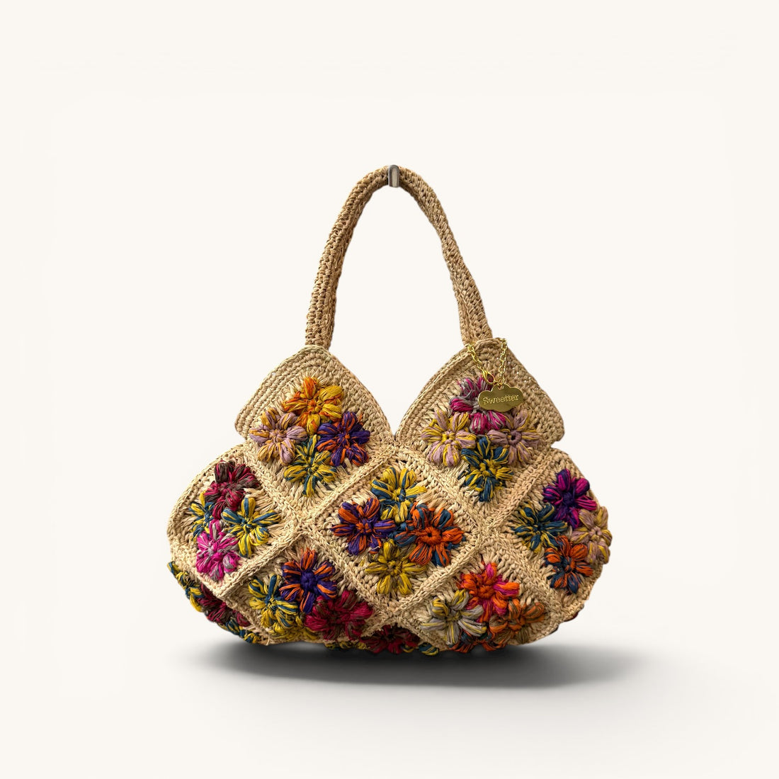 Bolso rafia multicolor