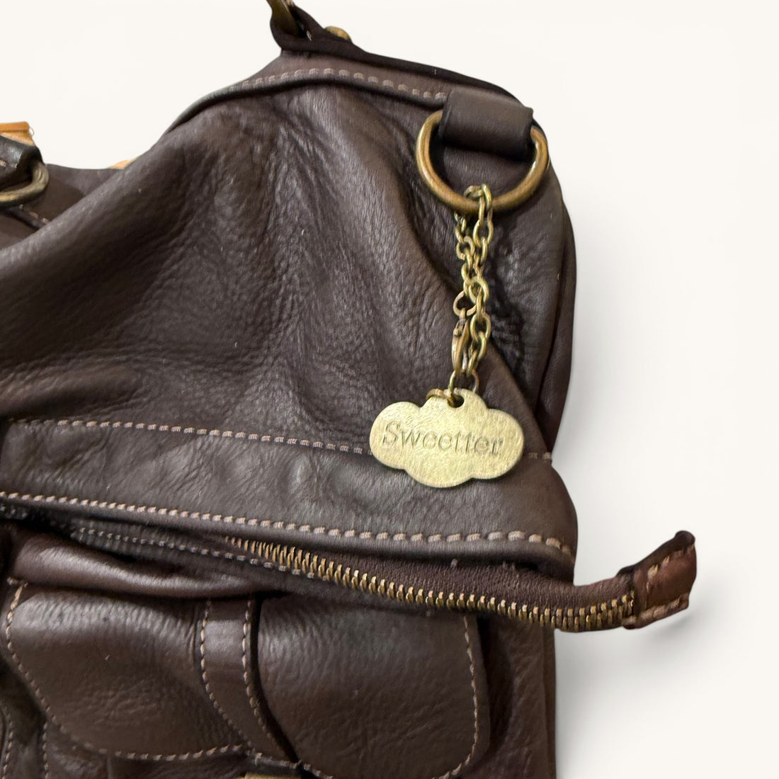 Mochila choco premiun piel lavada