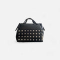 bolso piel tachas negro