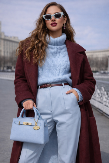 Bolso Diábolo mini azul cielo