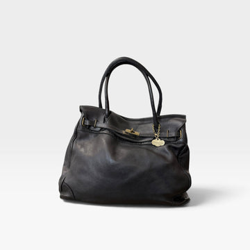 handbag   piel lavada negro