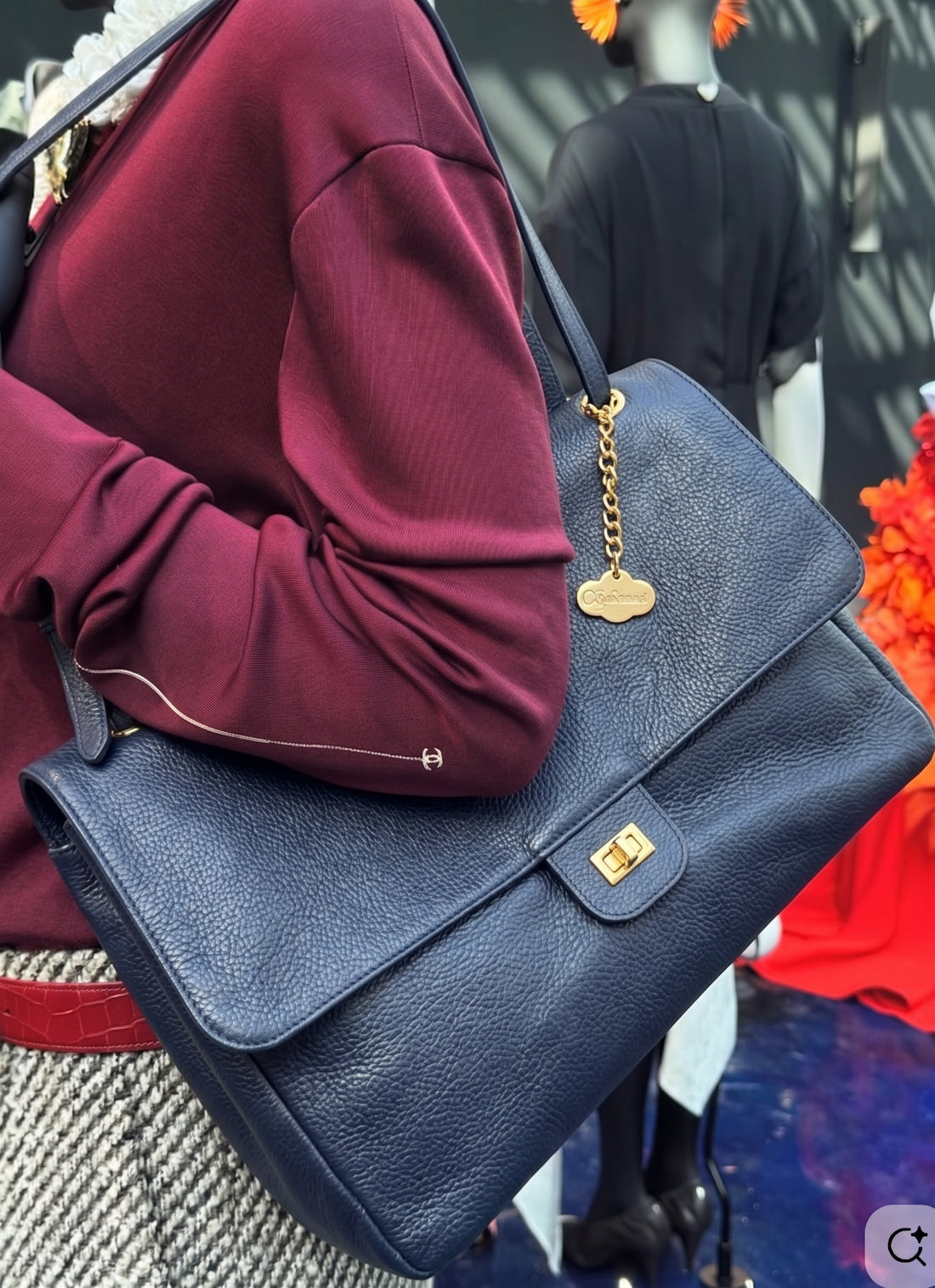 Flat bag azul marino